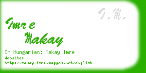 imre makay business card